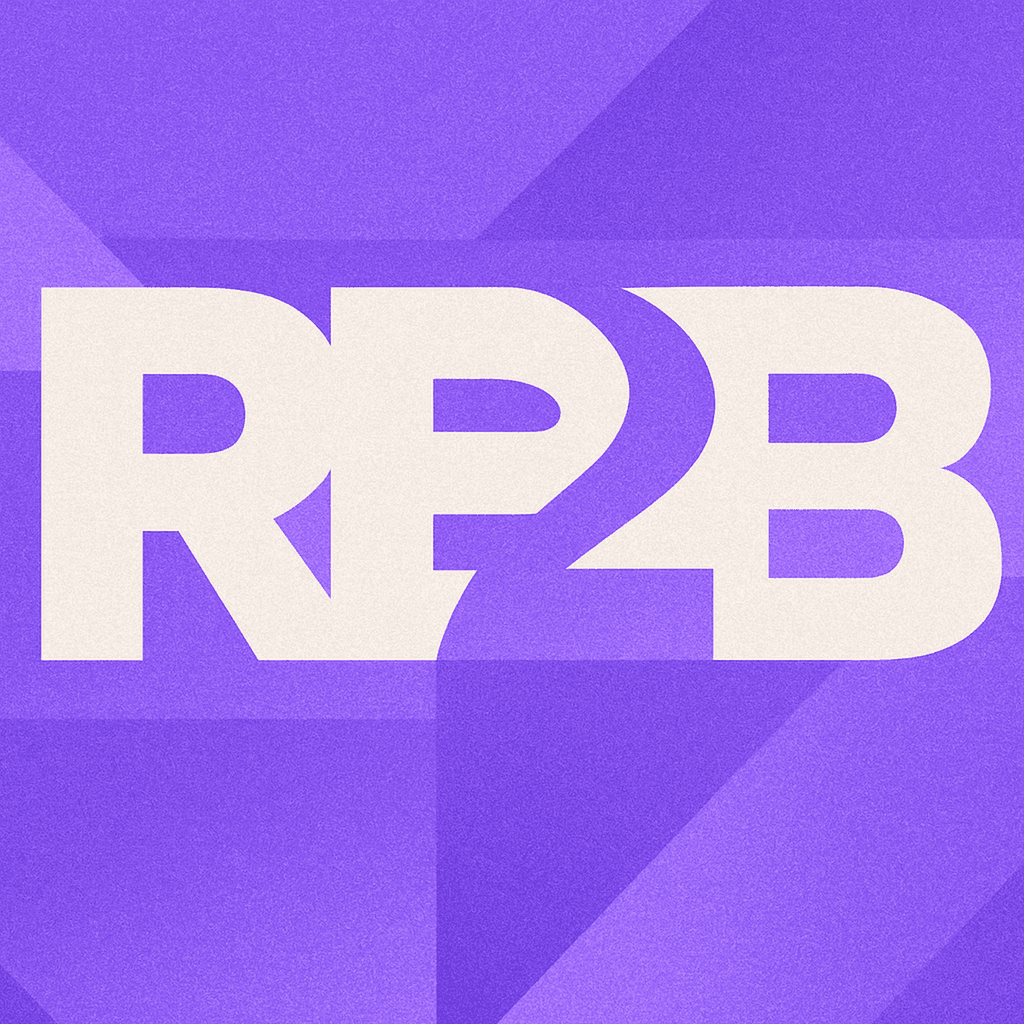 Minimalist abstract digital illustration for the blog 'RB2B Alternatives'