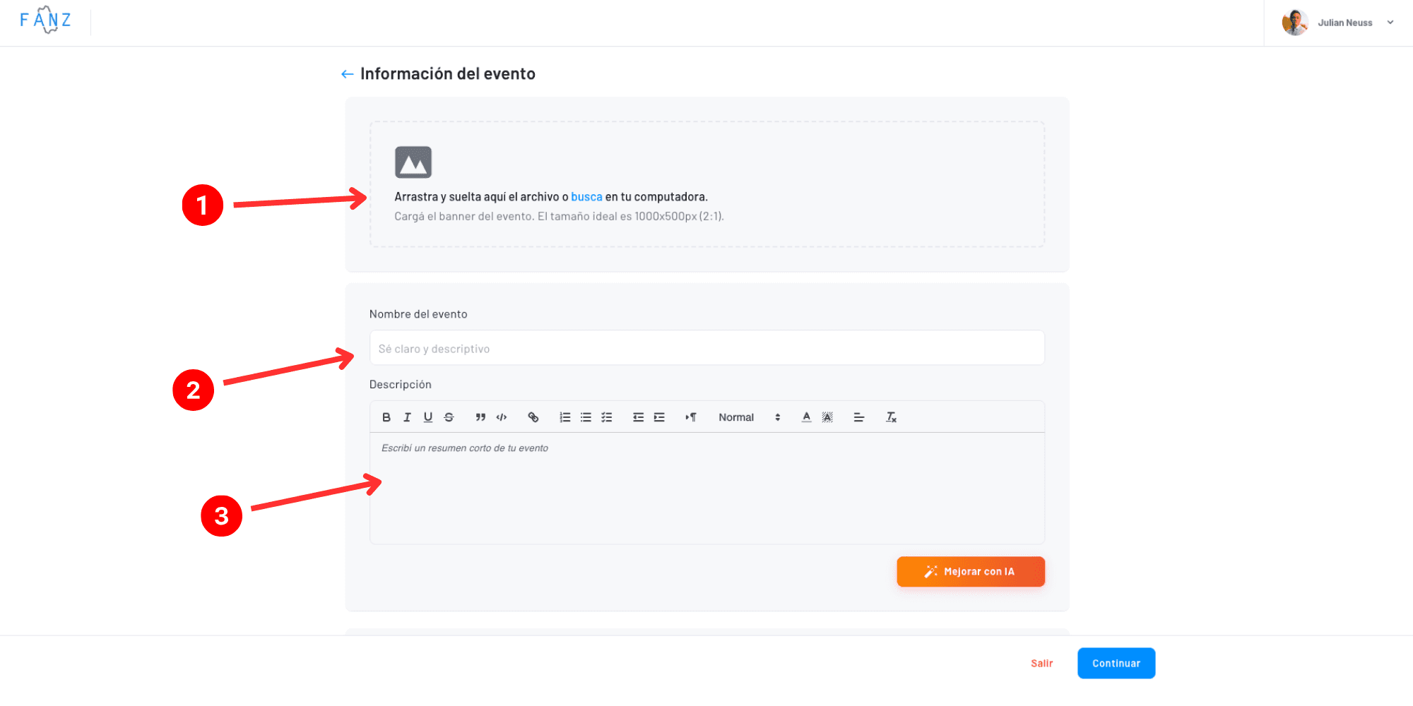 IMAGEN DEL EDITOR DE DESCRIPCIÓN CON BOTÓN DE IA