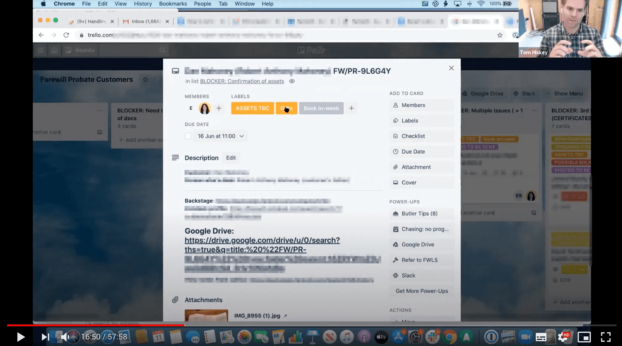 Screenshot of user interview