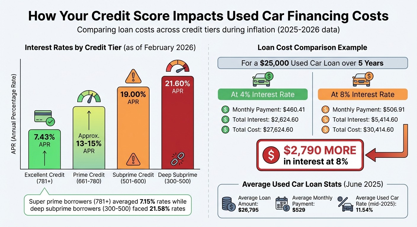 How Credit Score Affects Used Car Loan Rates and Costs in 2025-2026