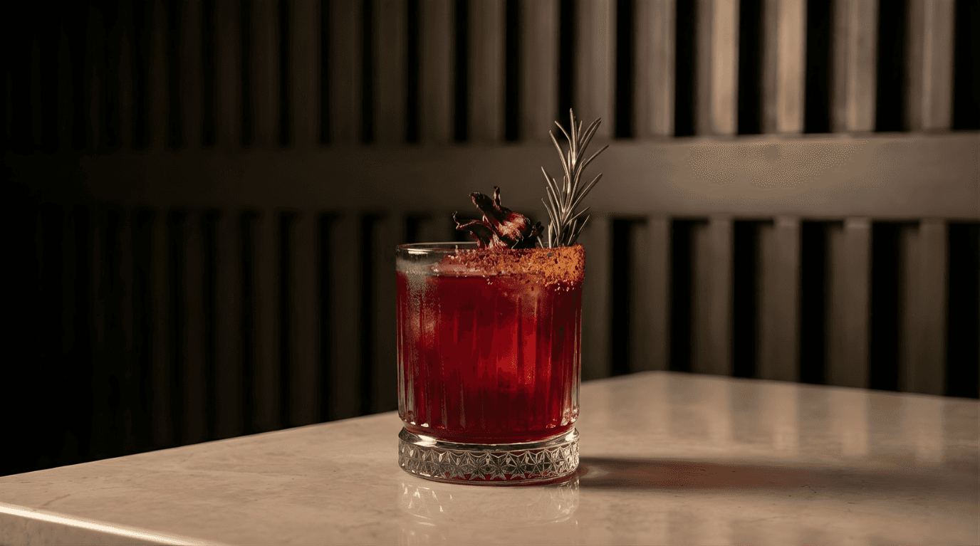 Luxurious freestanding bathtub filled with rose petals, overlooking a private pool and lush garden.