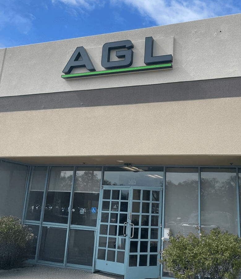 AGL Grass North's 1K square foot showroom entrance is located in Rocklin, CA.