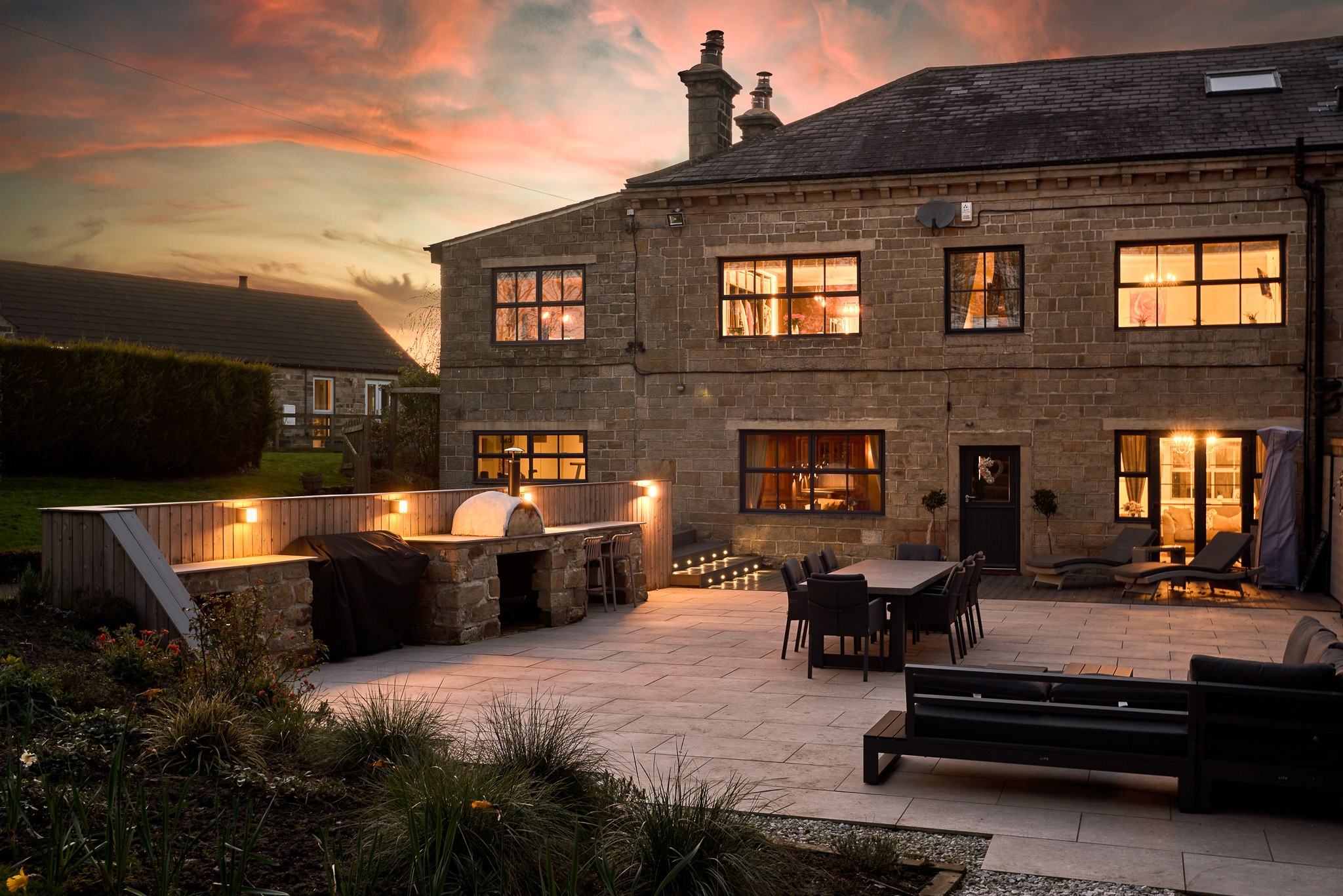 A photo of a large master bedroom