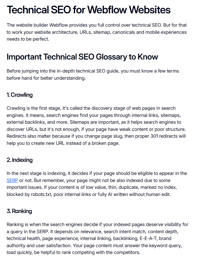 Structured Content Example