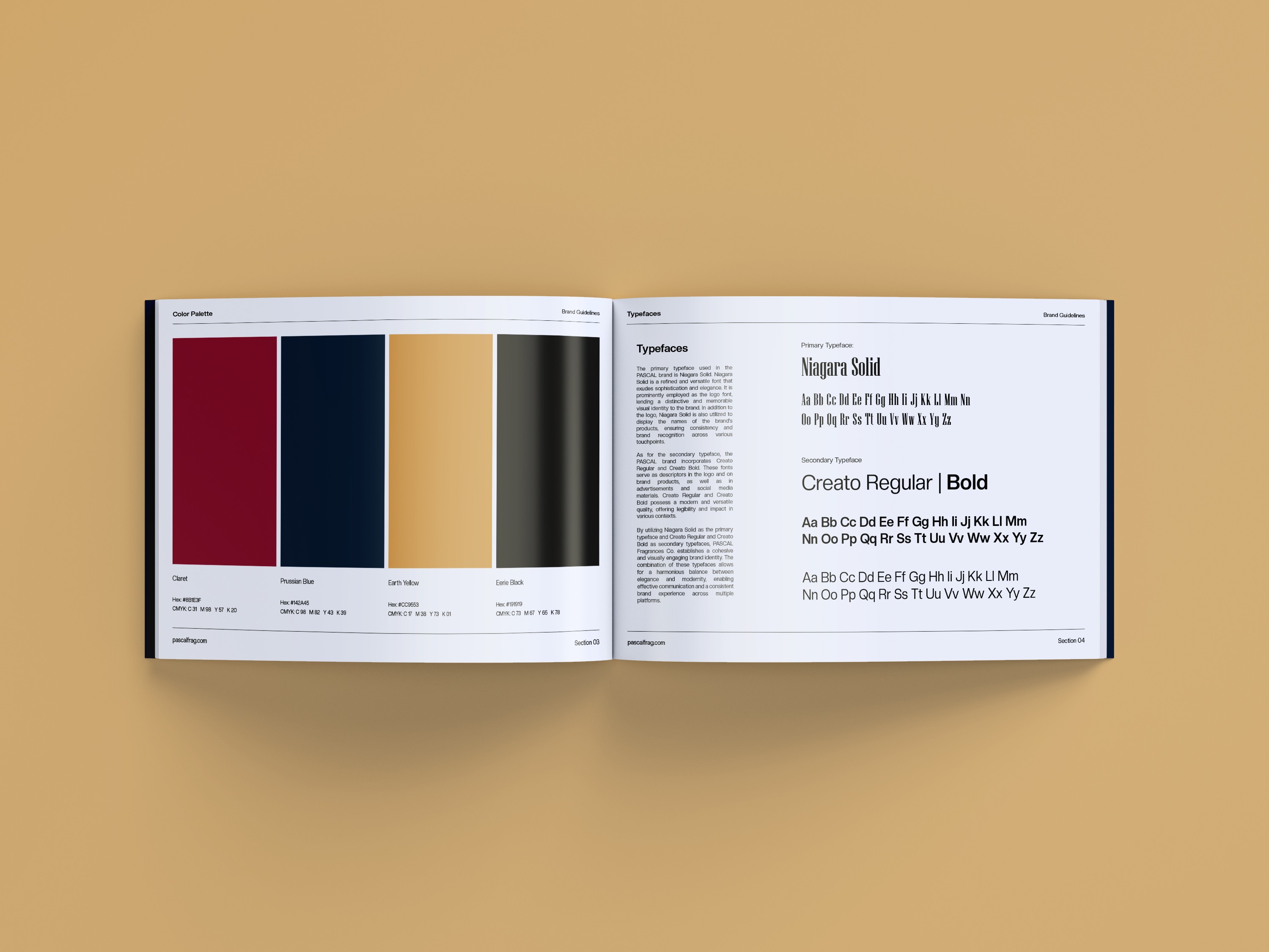 Pascal Cosmetic Company Brand Guidelines In Use, Brandbook In Use