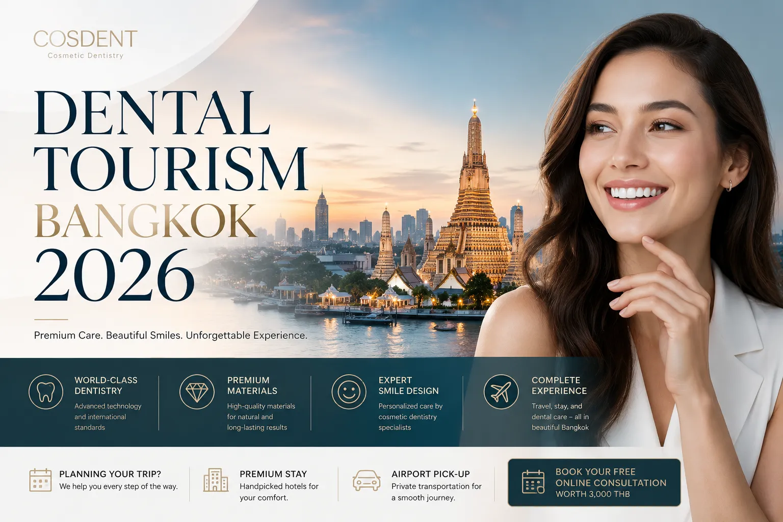 Porcelain veneers consultation at COSDENT Smile Design in Bangkok