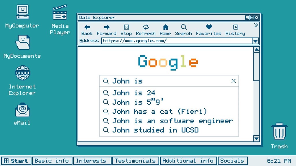 Retro Windows Template - D Story