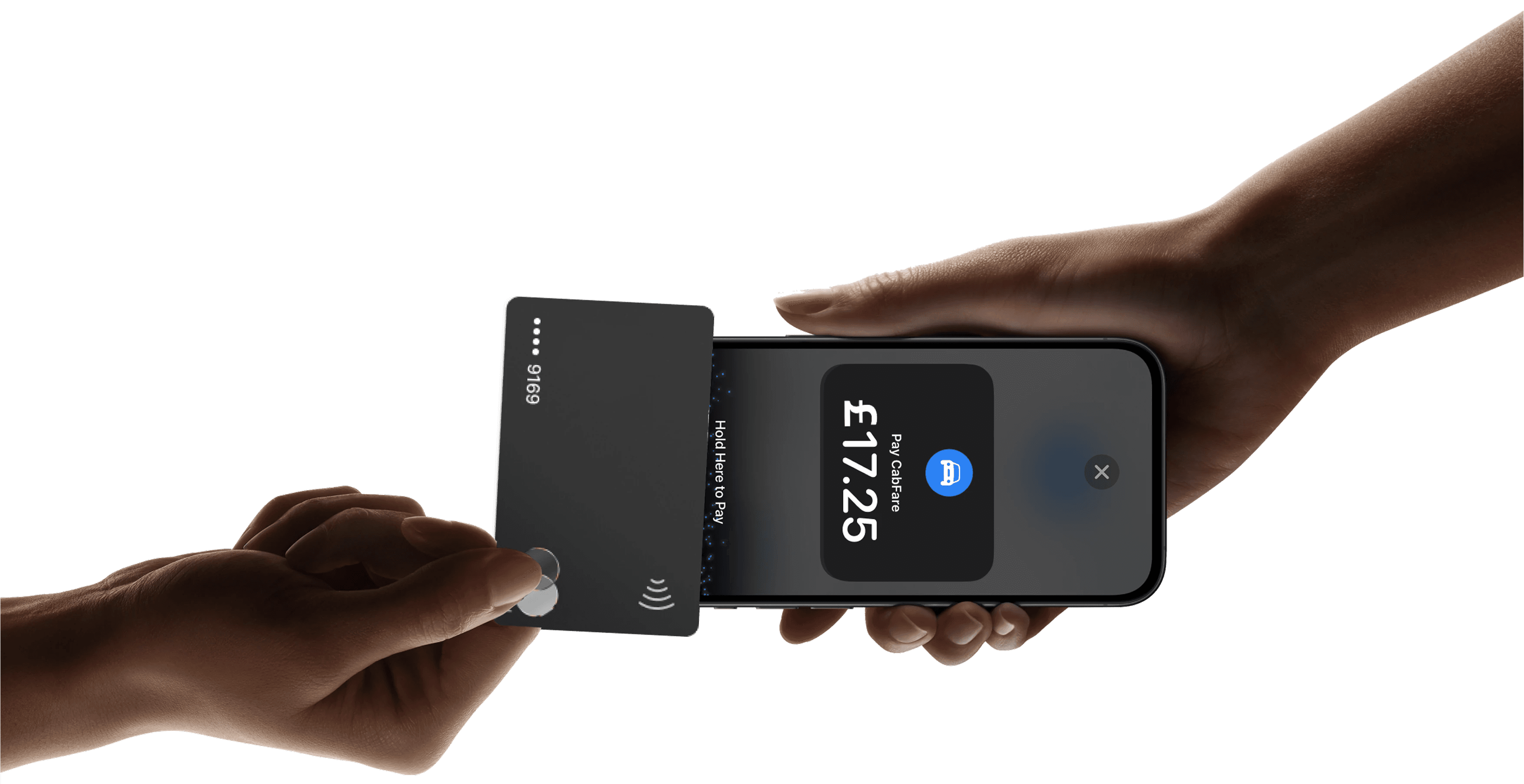 A person uses Apple Pay to make a contactless payment of $17.25.