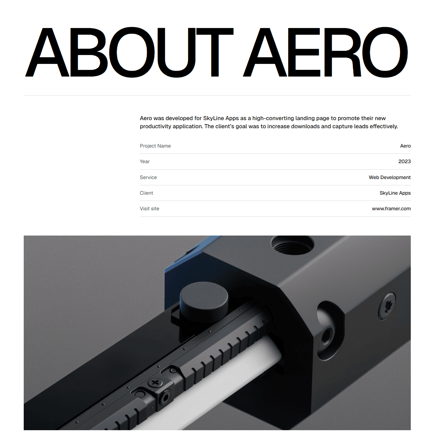 Framer Portfolio Detail Component