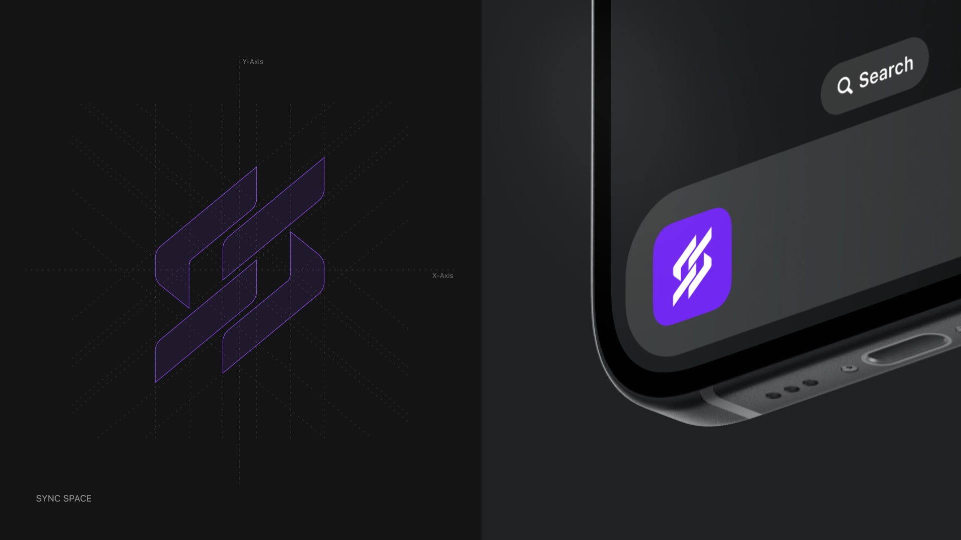 sync space logo design and branding iOS and mobile