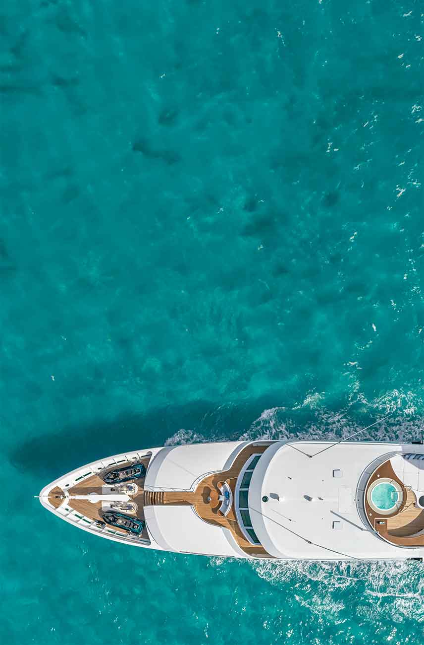 Motor Yacht Reverie, Jet Skis, and Tenders