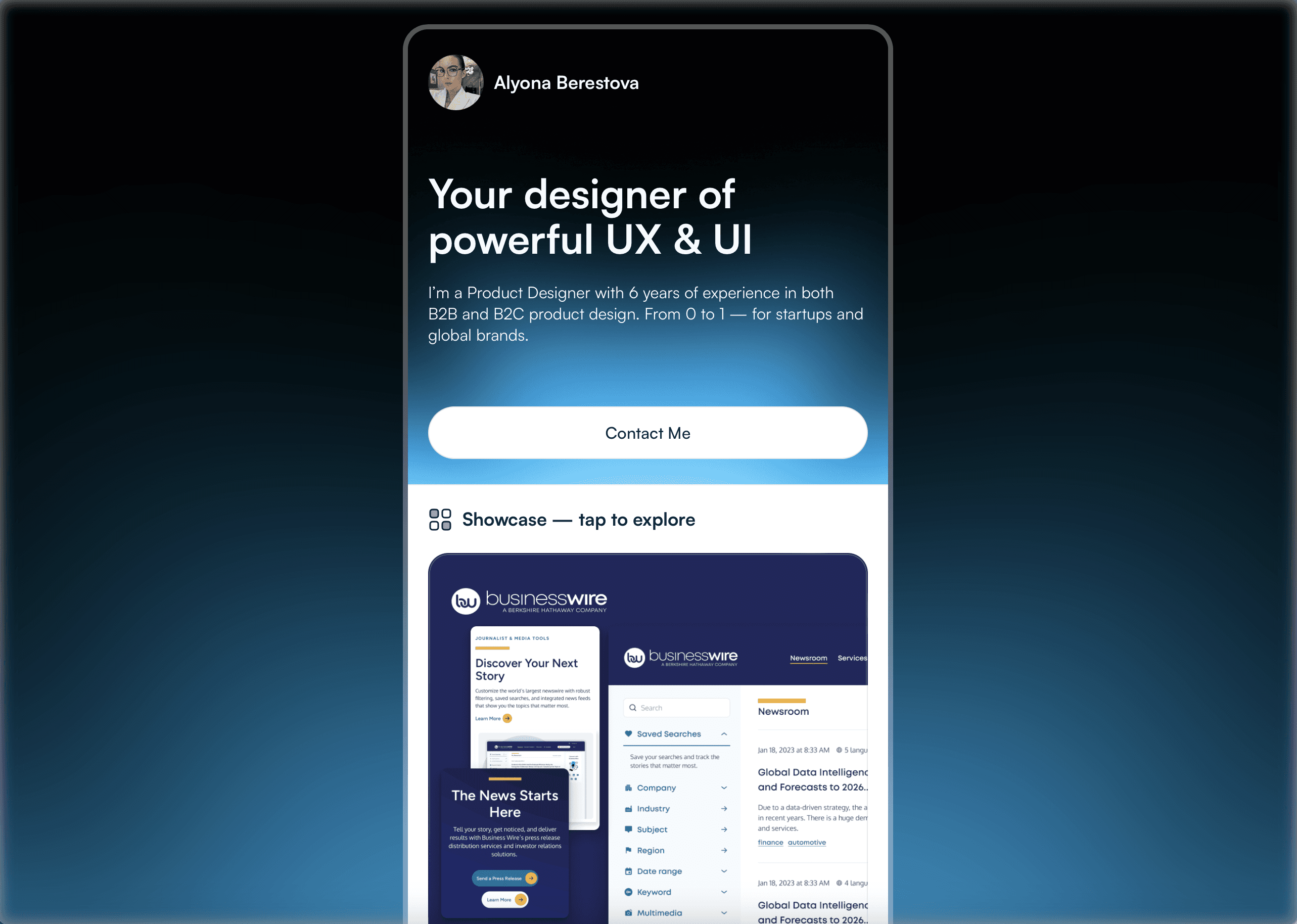 Alyona Berestova on Pop Site