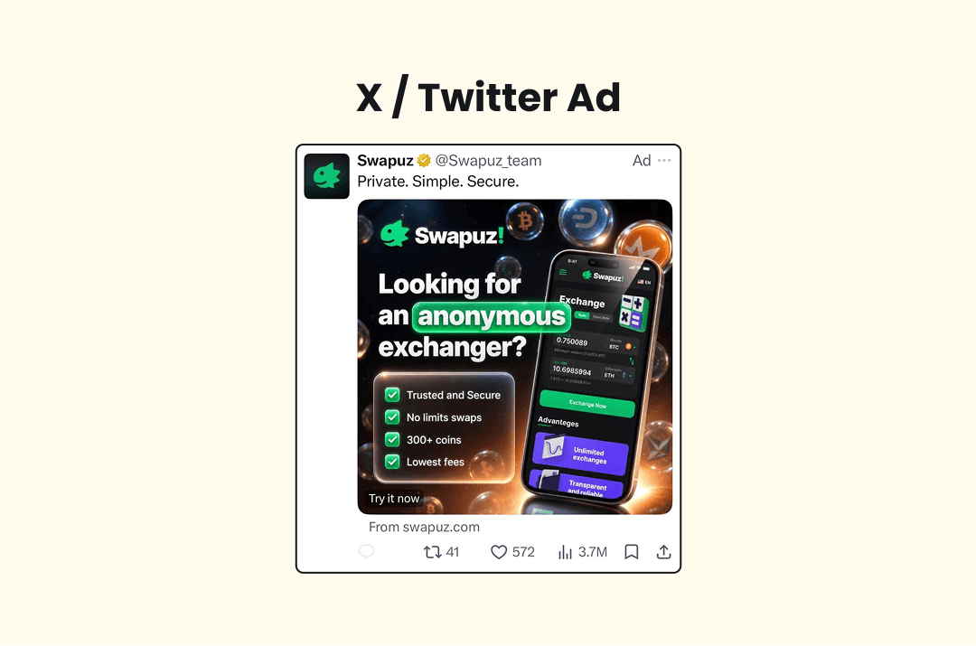 Screenshot of a Twitter/X ad