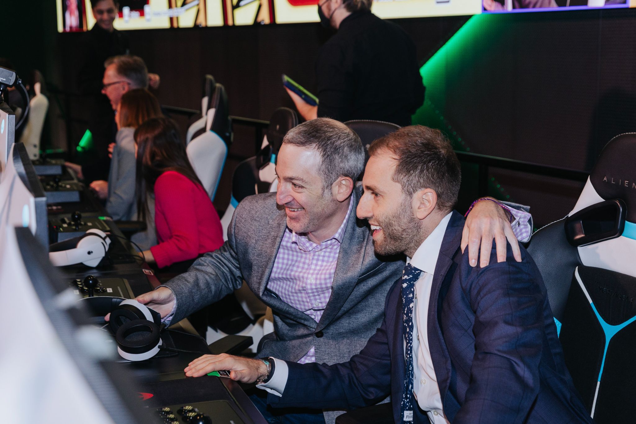 Two guys playing on computers in the Fortress Gaming Cafe in Melbourne or Sydney