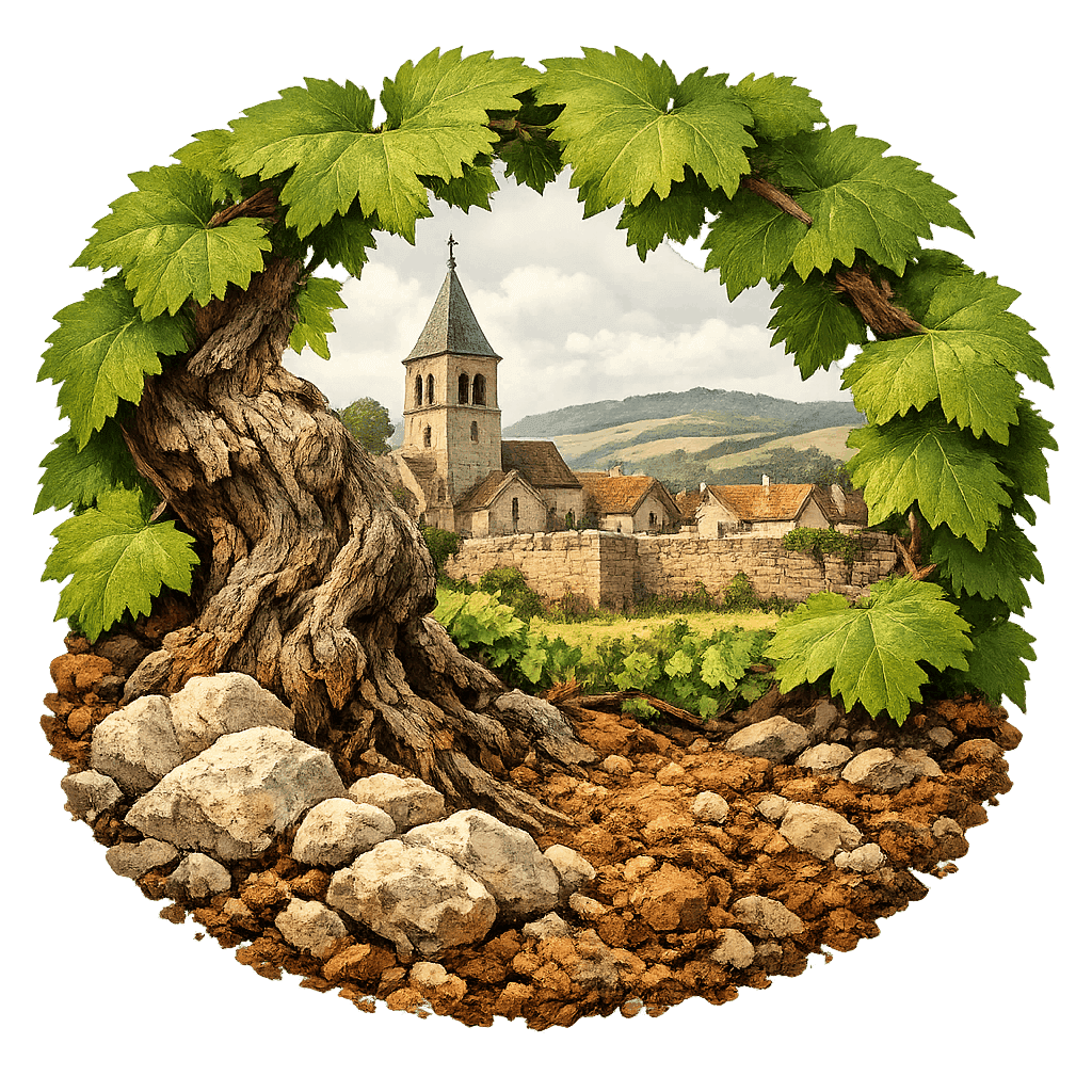 Detailed graphic of the Morey-Saint-Denis wine region.