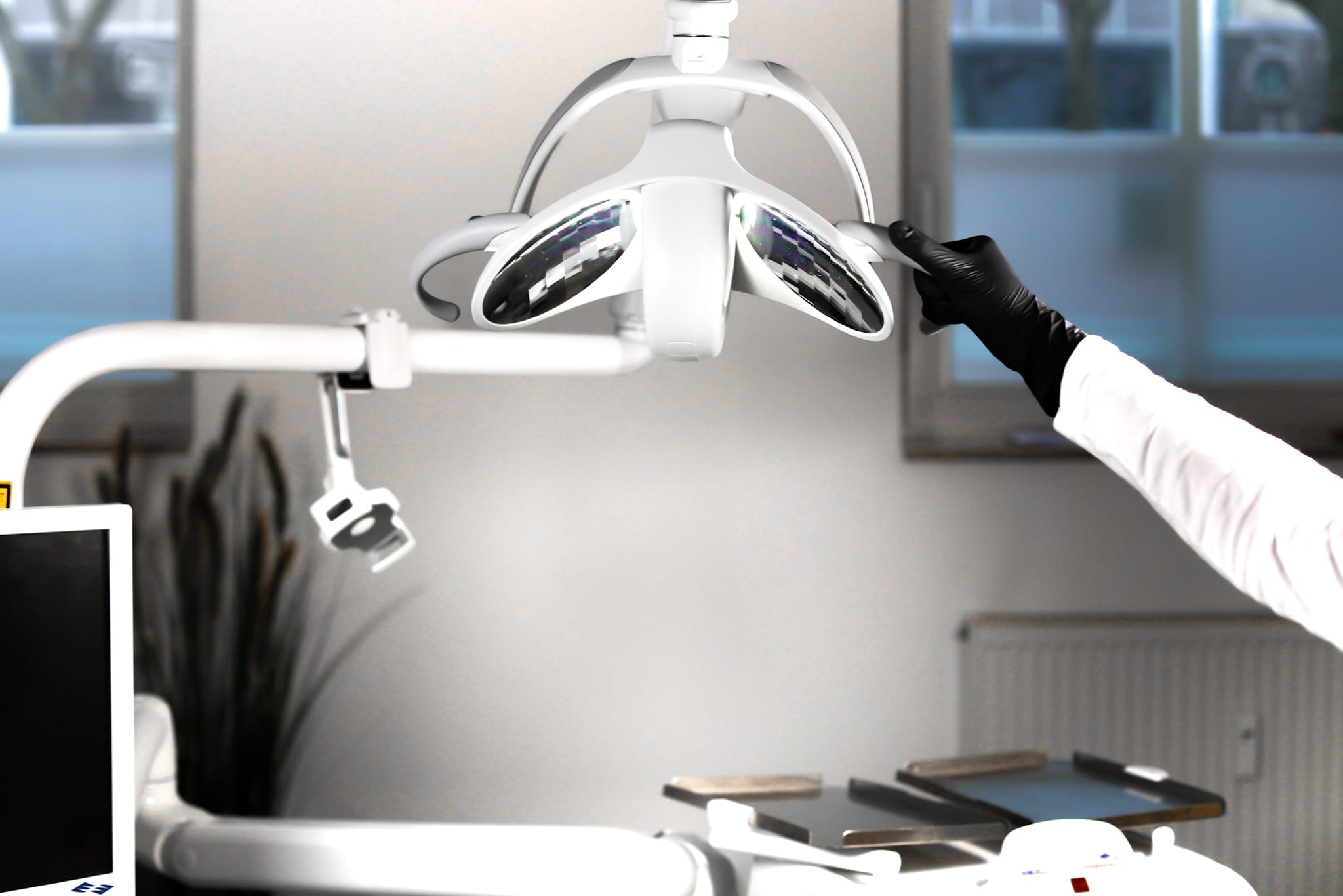 Bedingung der Lampe eines Zahnarzt-Behandlungsstuhl