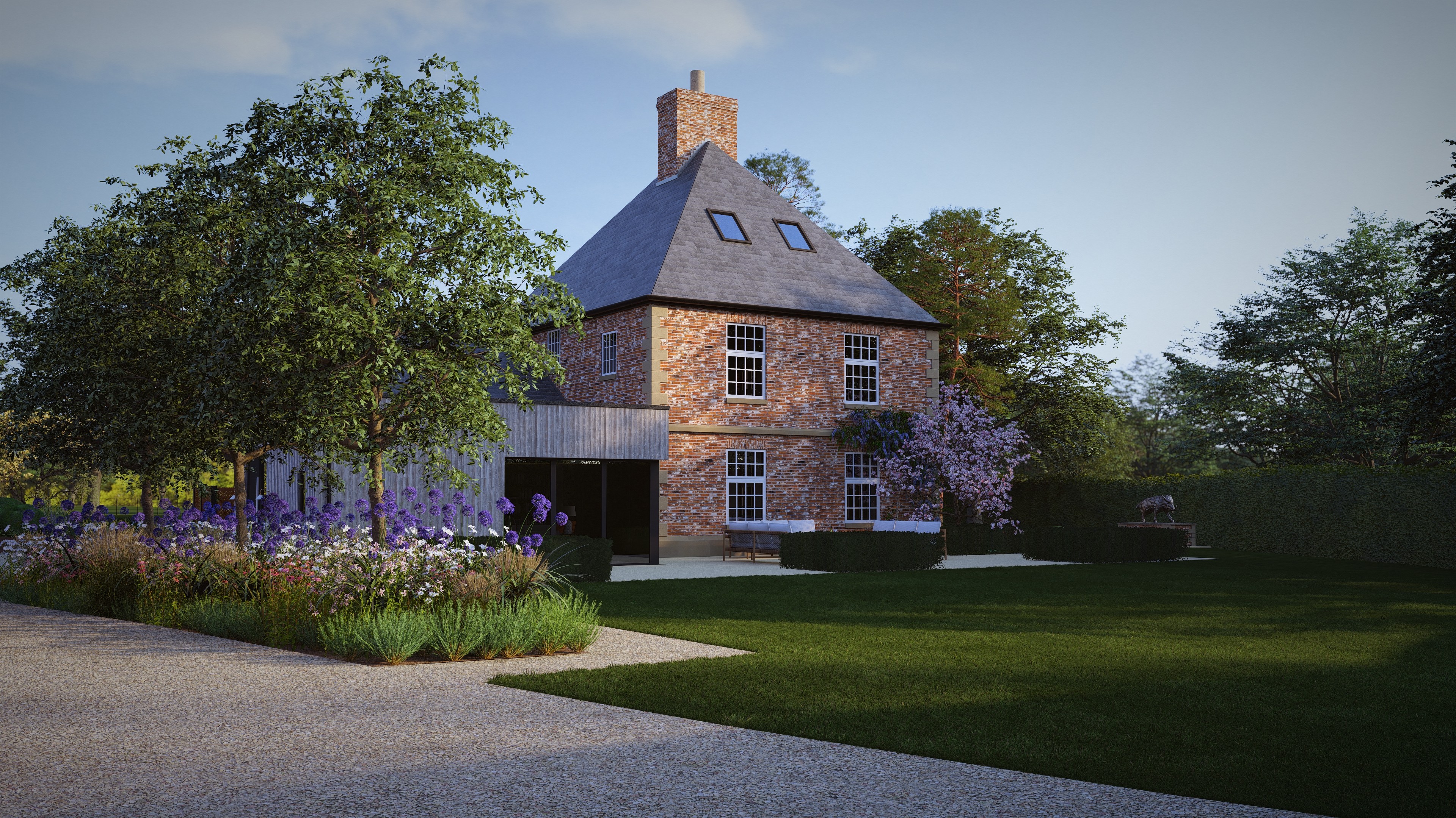 Garden Design Dusk Visualisastion