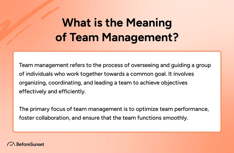 What is the Meaning of Team Management?