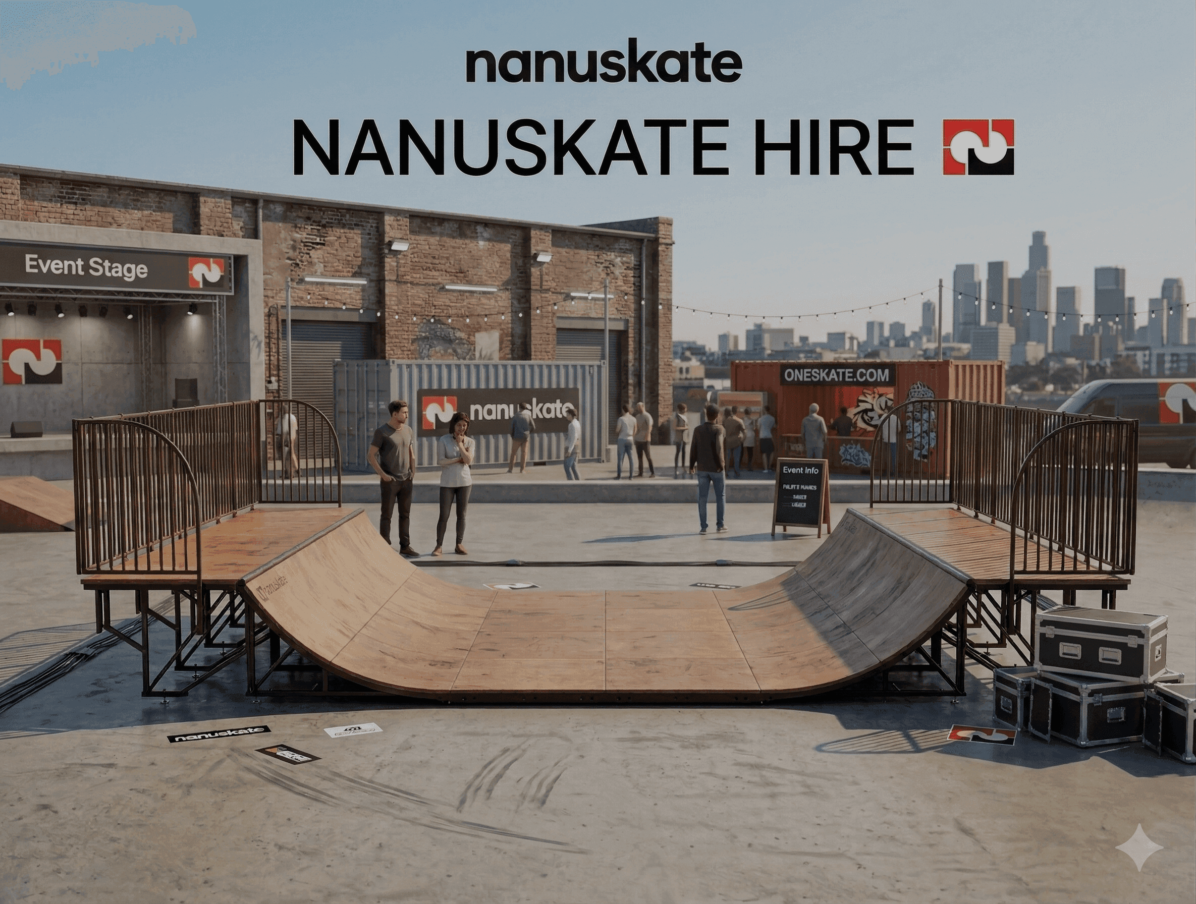 image of nanuskate ramp at a hire event
