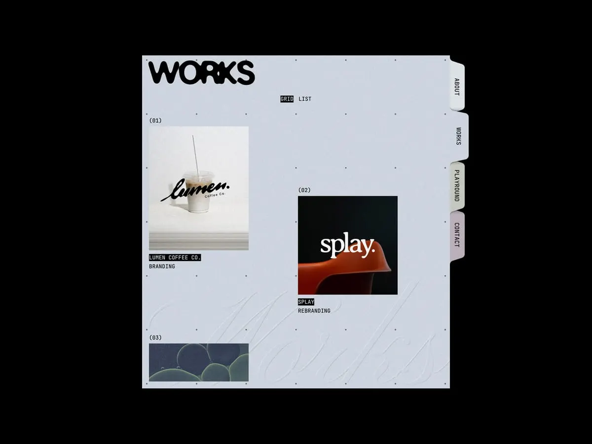detail image 3 of the portfolder framer website template