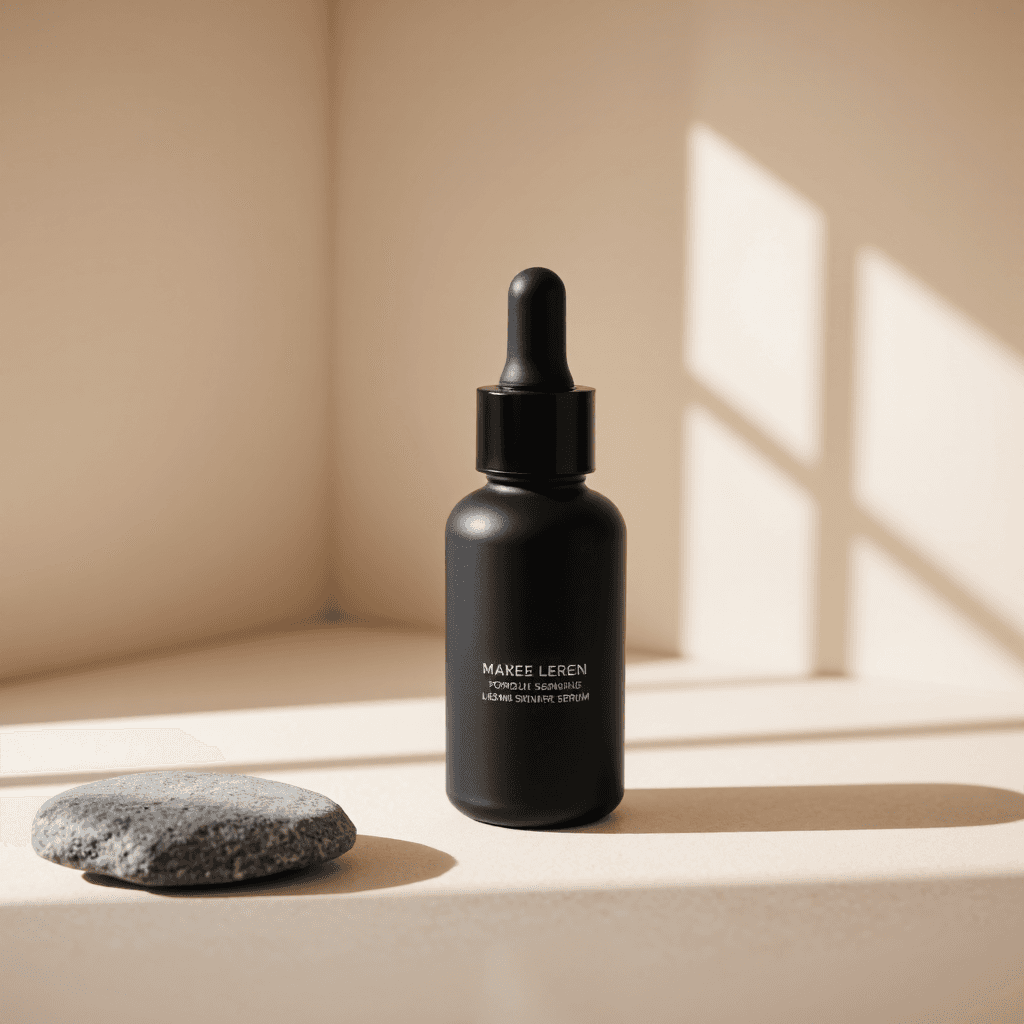 product photography of a bottle of skincare serum