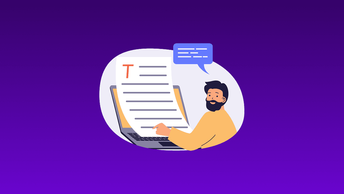 A man transcribing some text