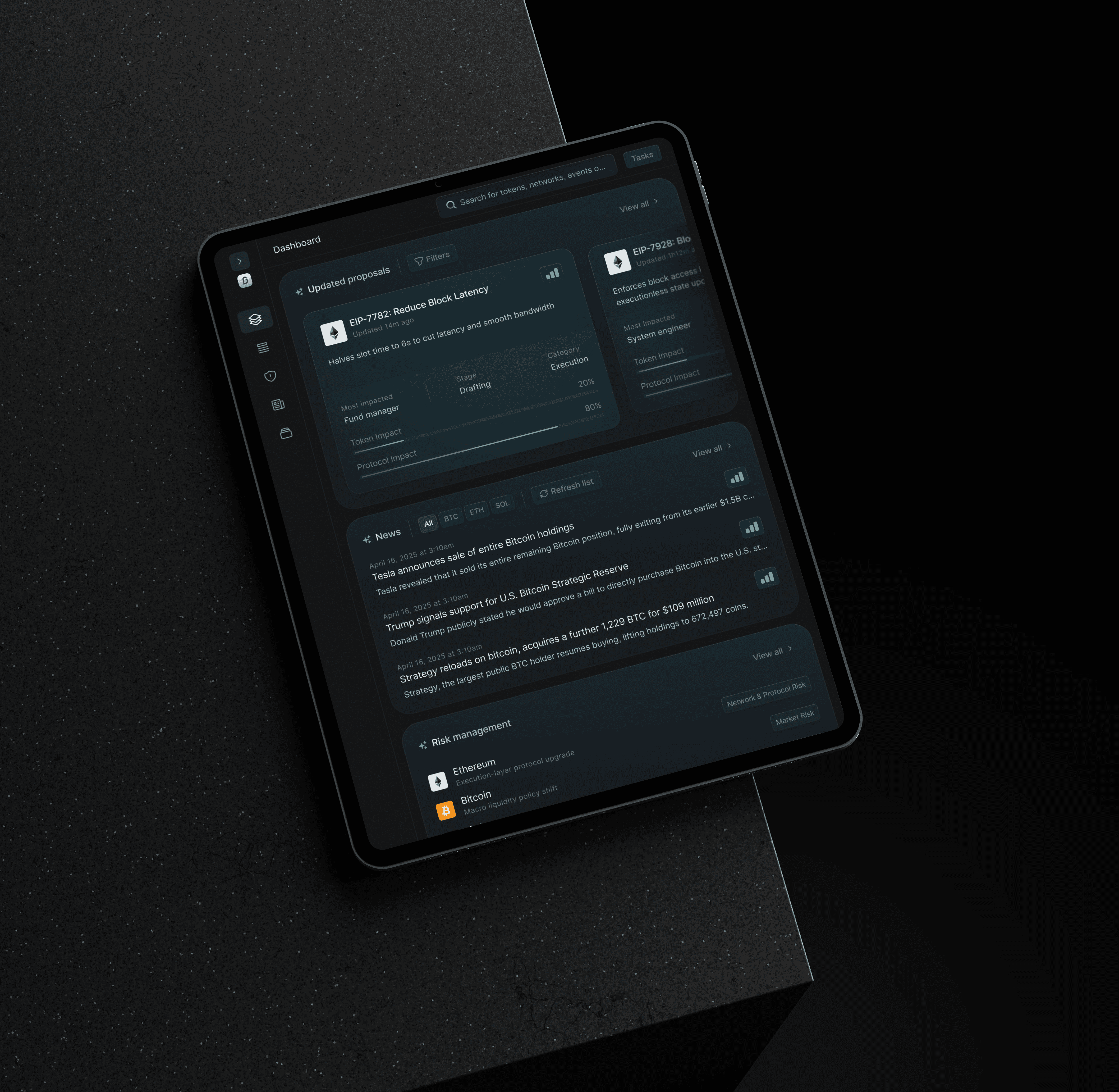 BlockSensai Tablet view