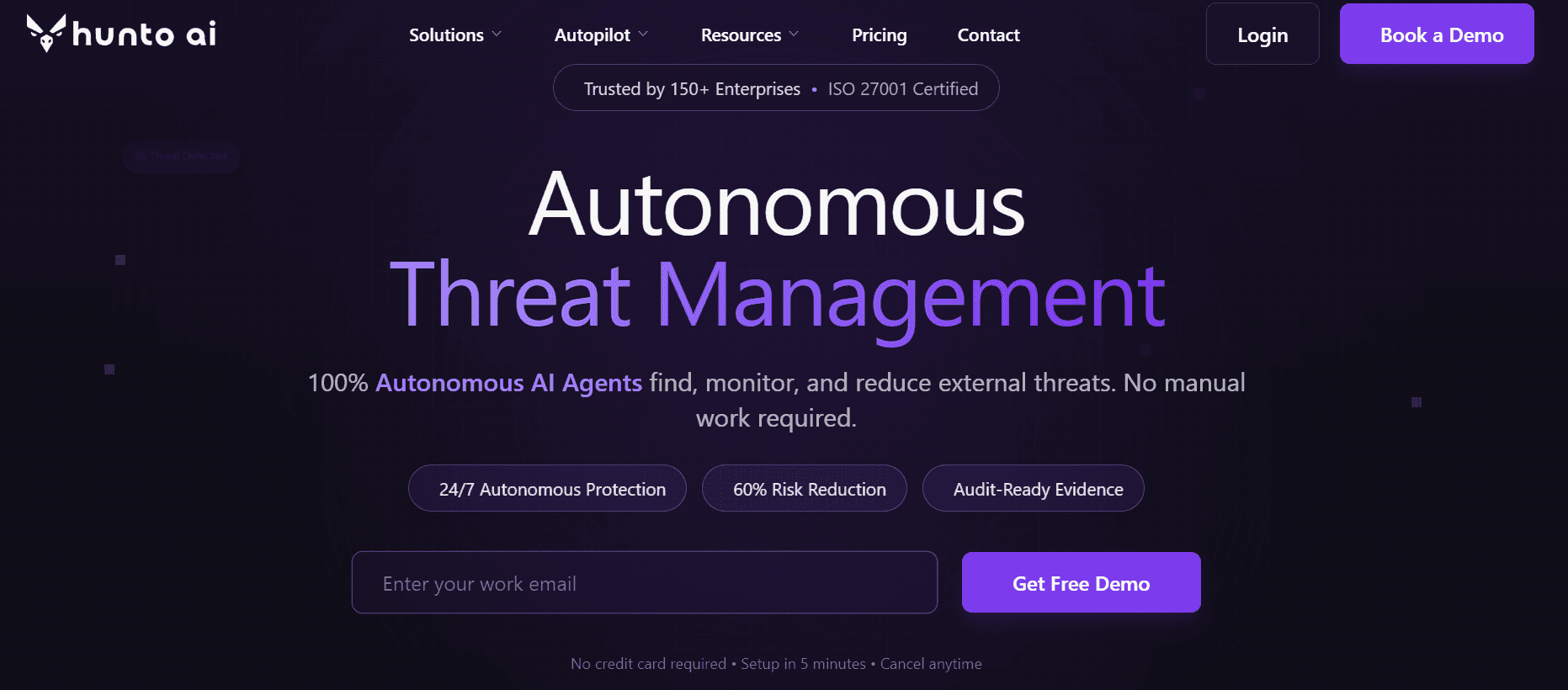 Hunto.ai Homepage