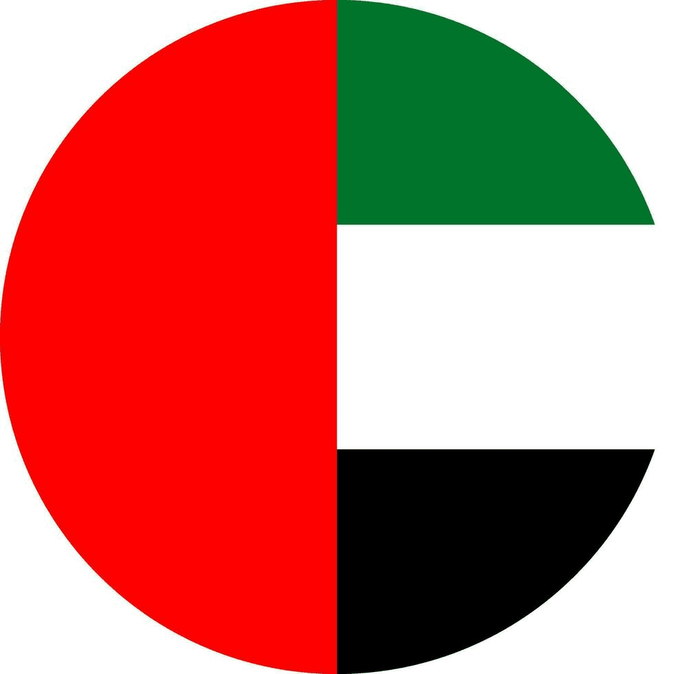 UAE flag in a circle
