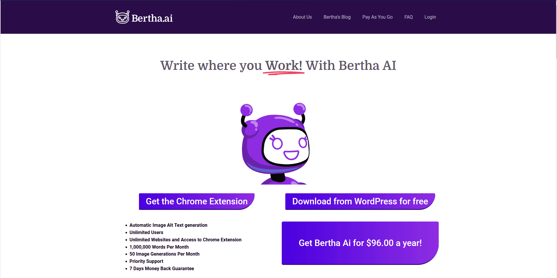 BerthaAI Home Page