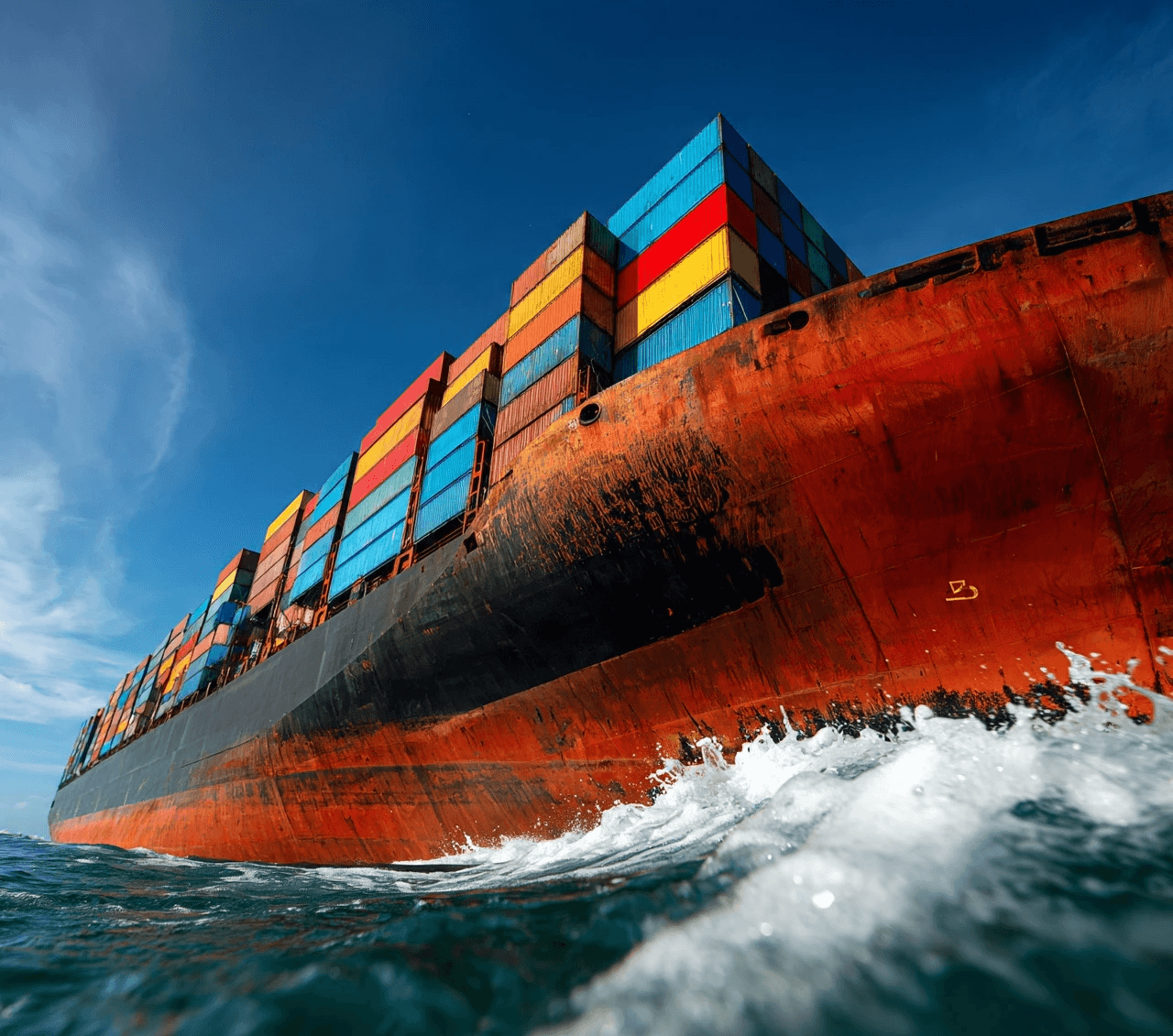 Image of ship in occian going to ship new things
