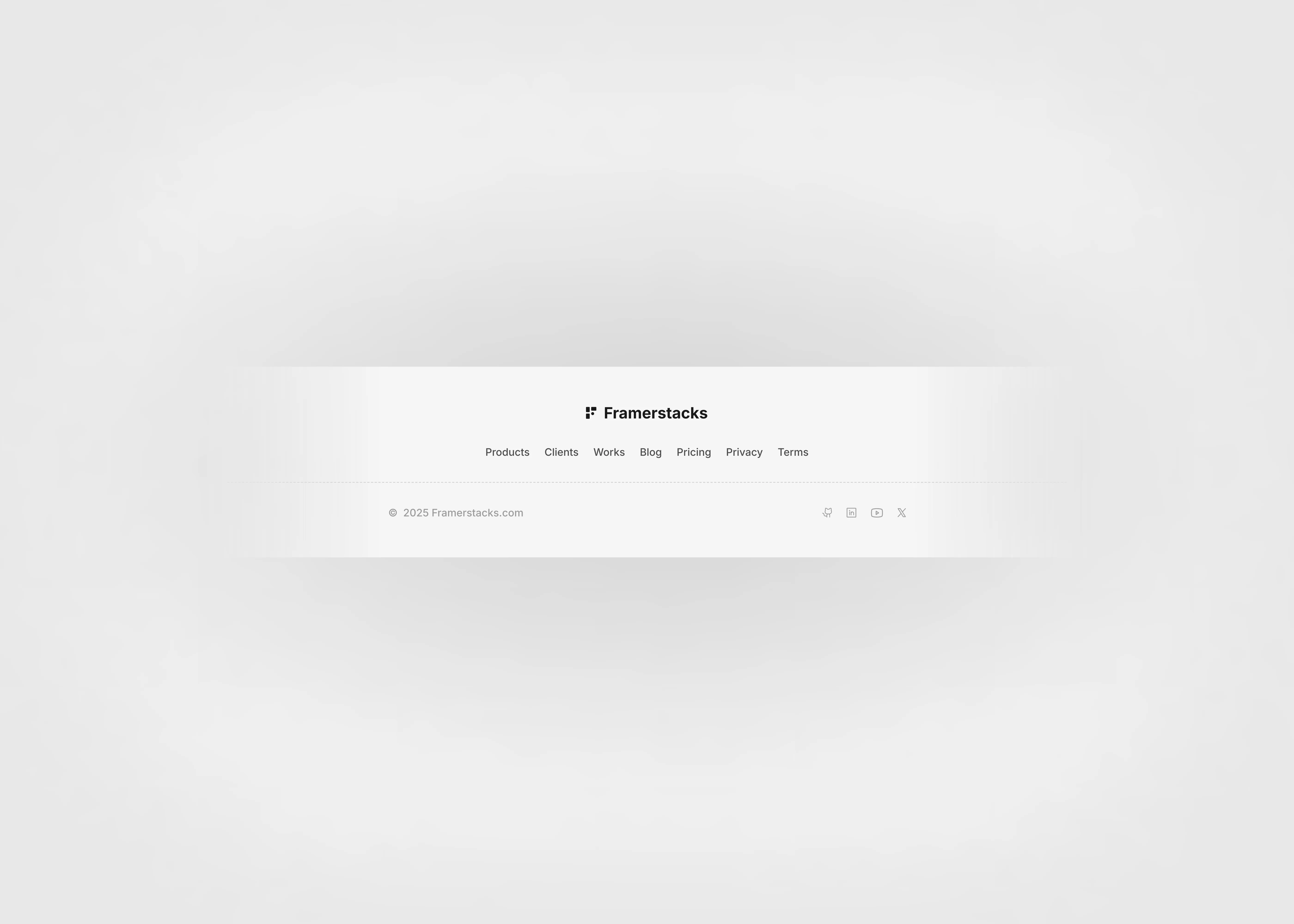 A simple footer ui in light theme