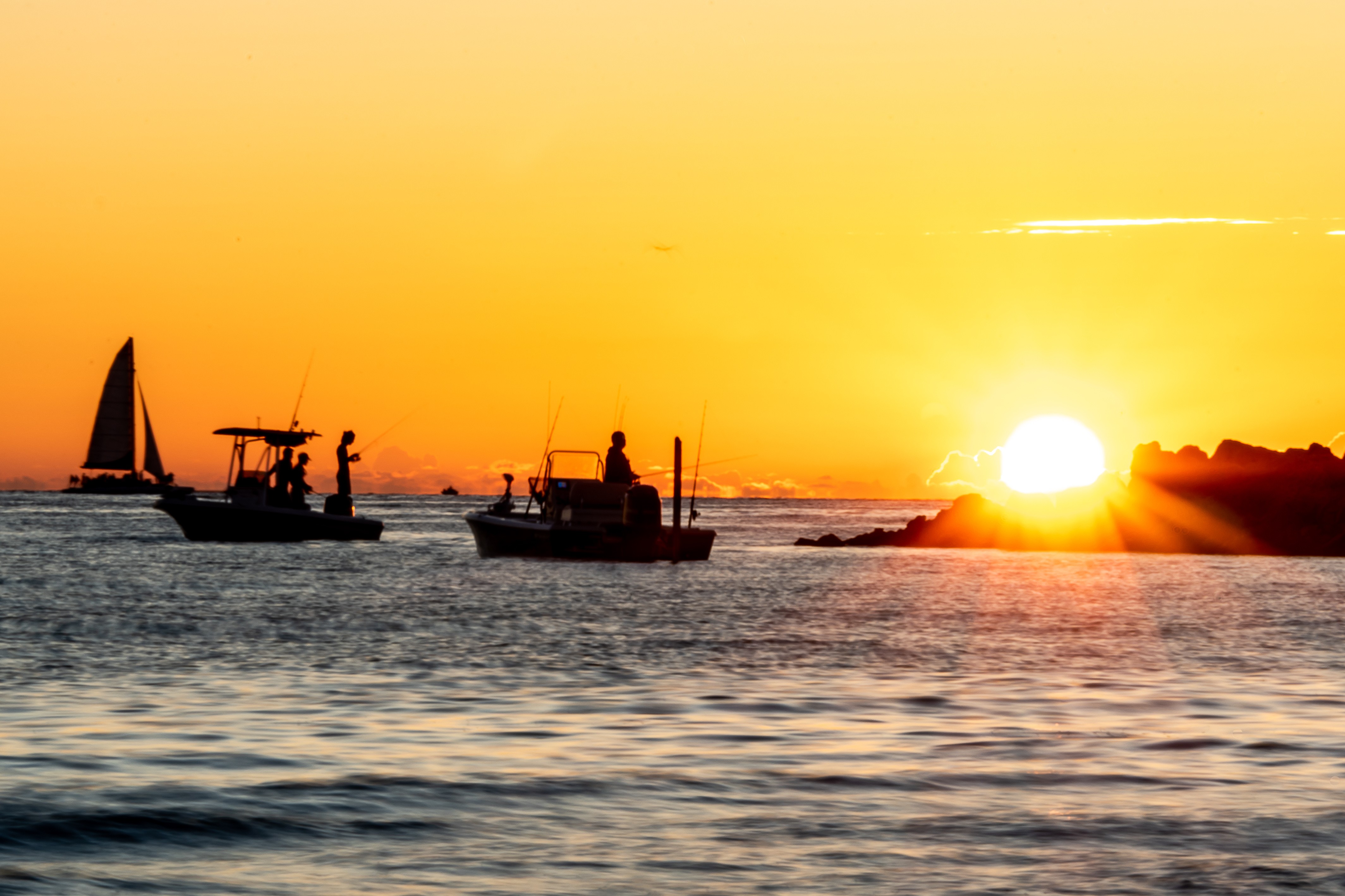 Sunset at windward Sebastian inlet marina