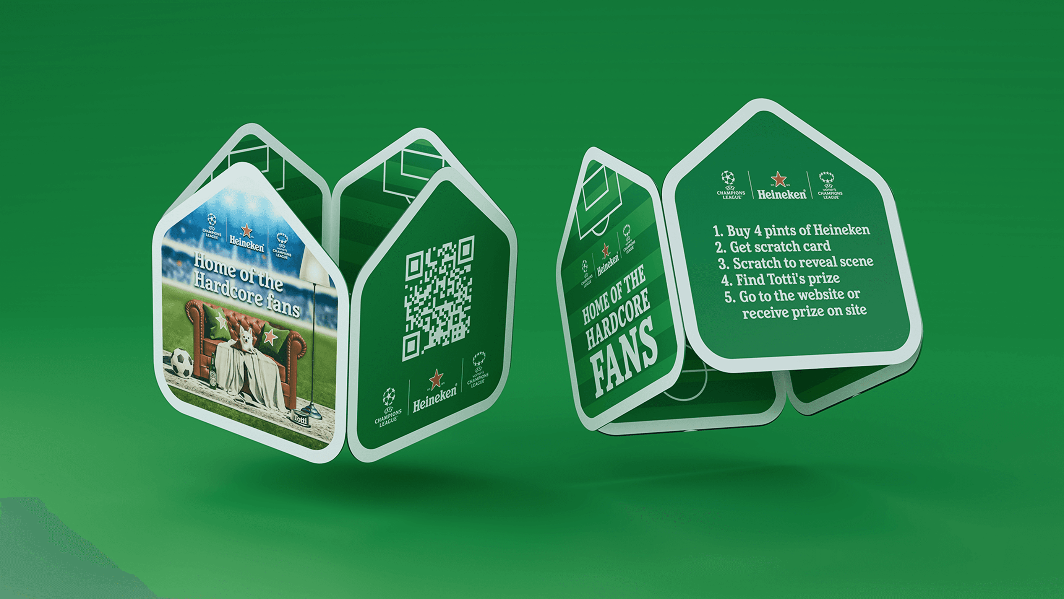 Promotional bottle assets mockups for Heineken project developed by our team