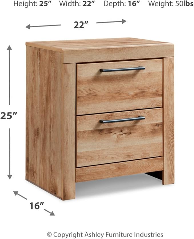 Elegant hyanna nightstand with ample storage space and a timeless design.