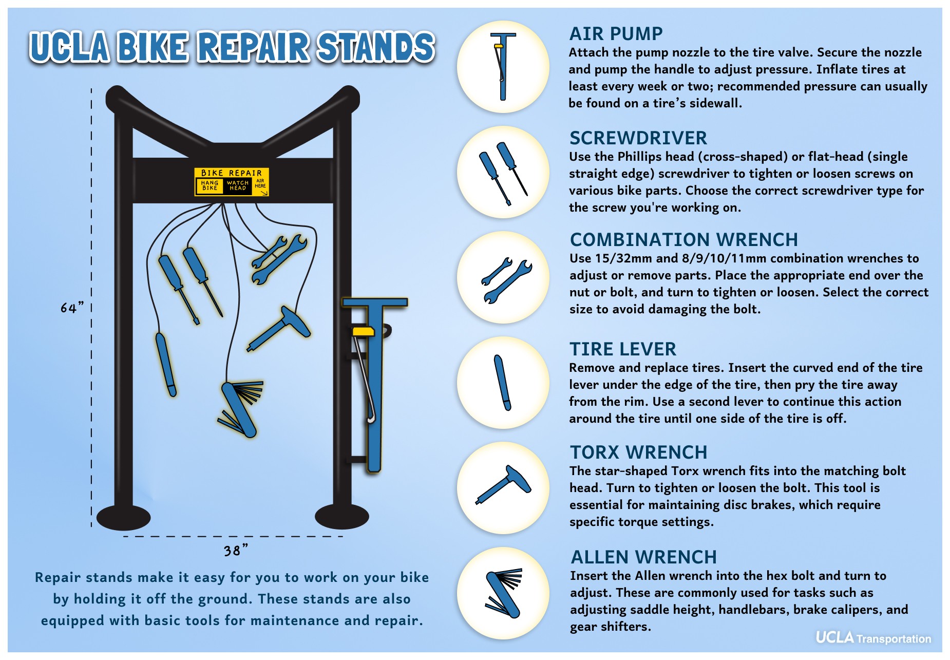 Keep Your Bike in Top Shape with UCLA's DIY Repair Stands