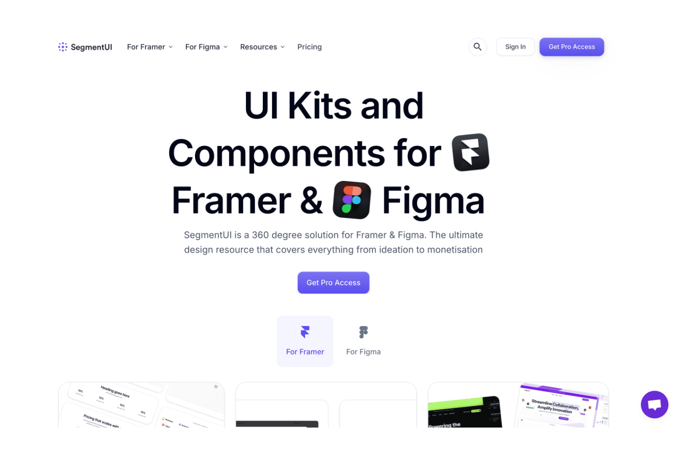 Segment figma and framer UI kit