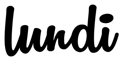 Logo der Webagentur Lundi – handschriftlicher Schriftzug in Grau auf transparentem Hintergrund.