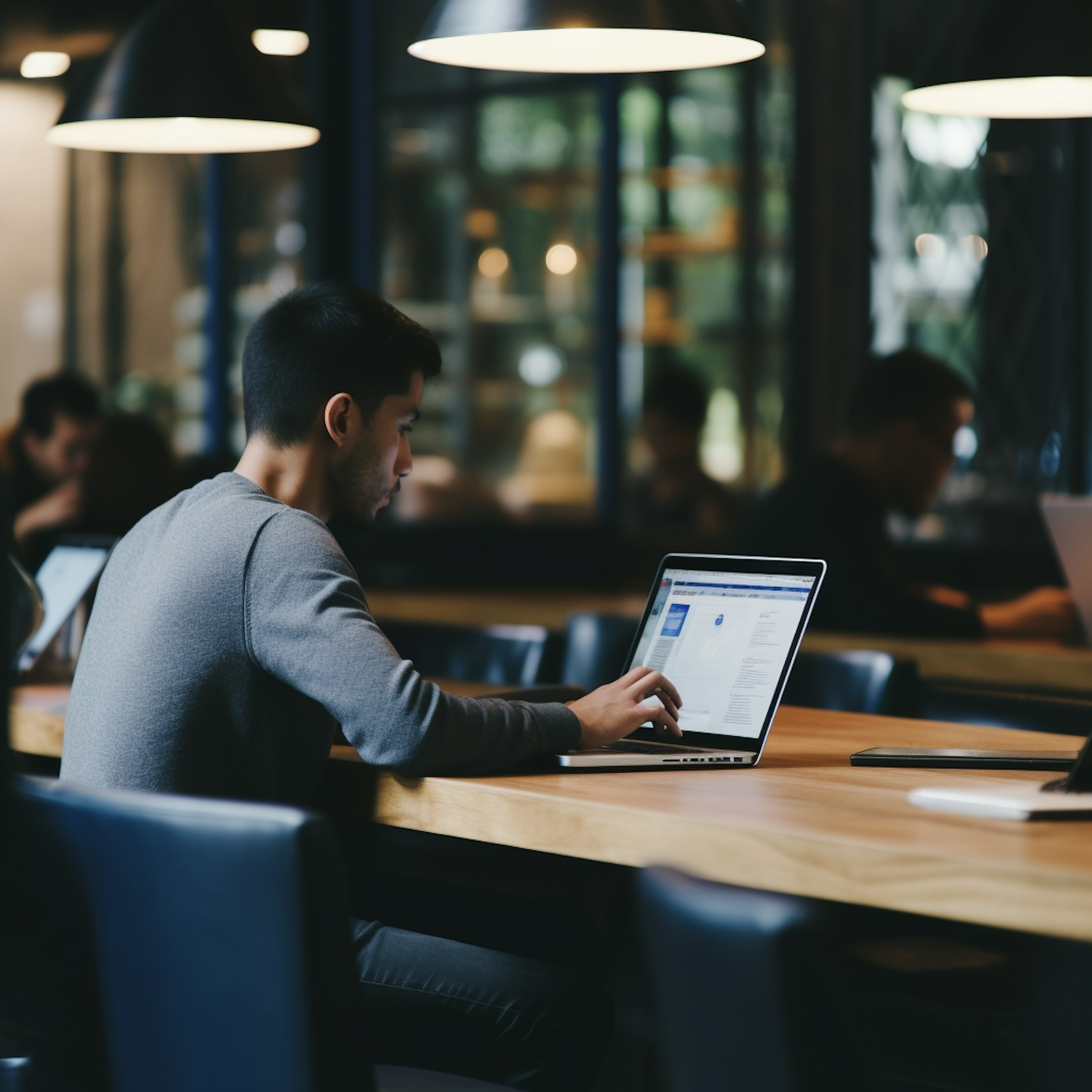 Man Using Laptop