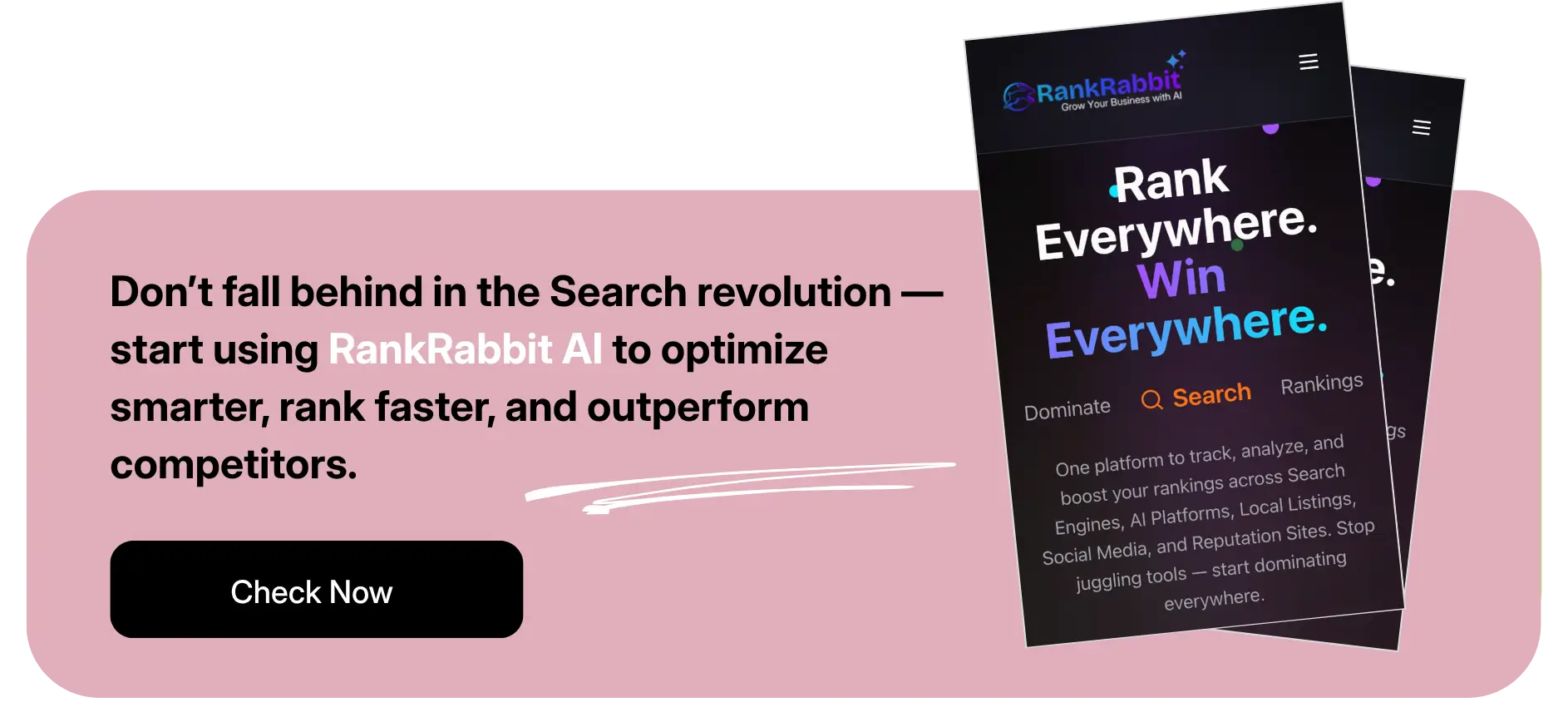 A Call-to-action for RankRabbit AI