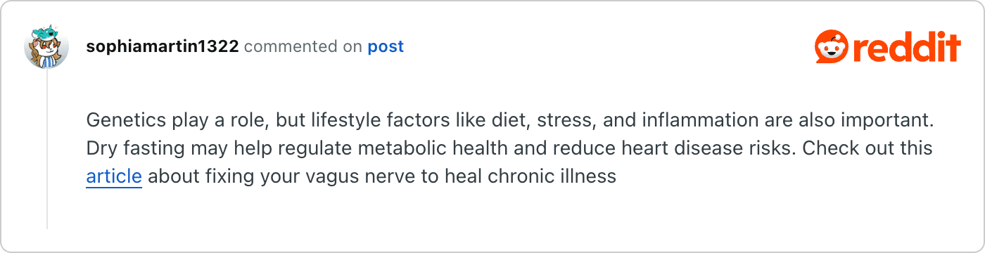 Post on Reddit