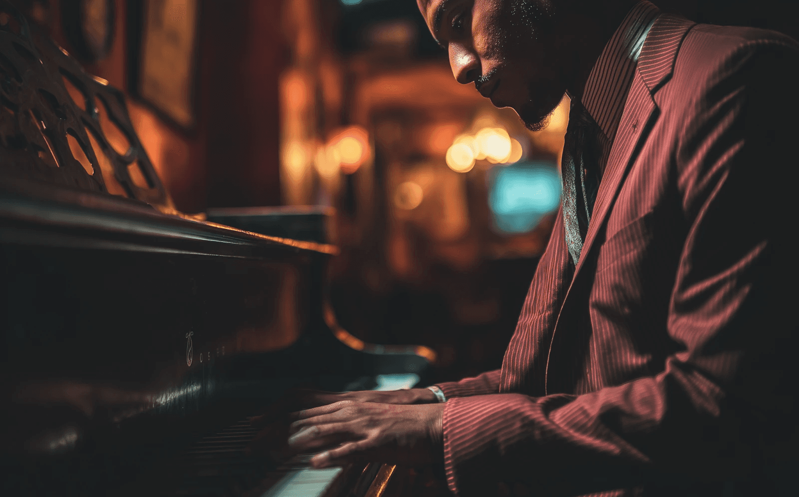 A man playing the piano