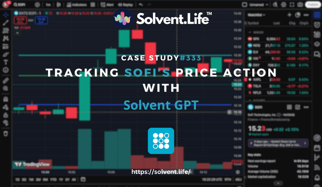 SOFI stock price rising after Solvent GPT’s accurate bullish prediction.