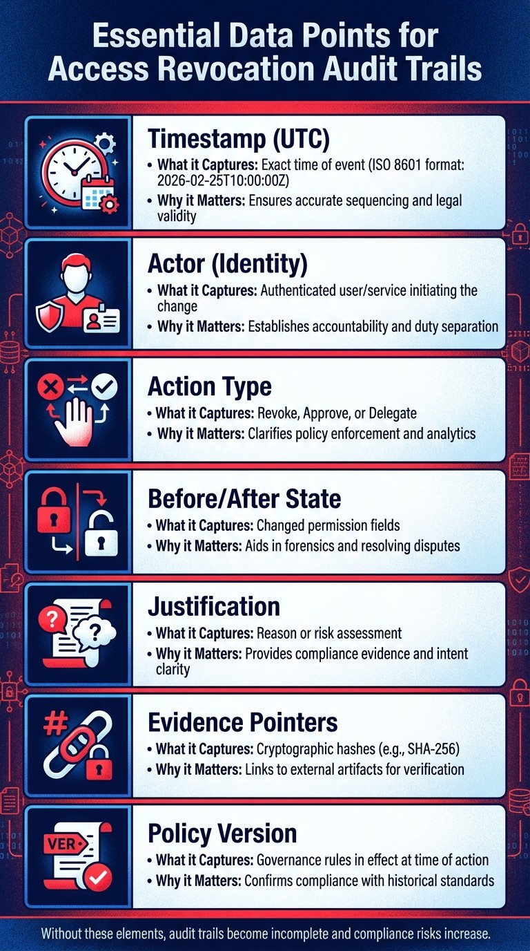 Essential Data Points for Access Revocation Audit Trails