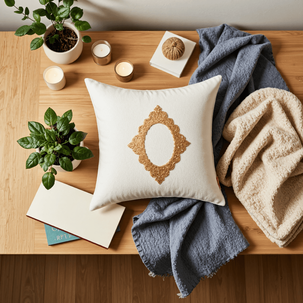 product photography of decorative pillow