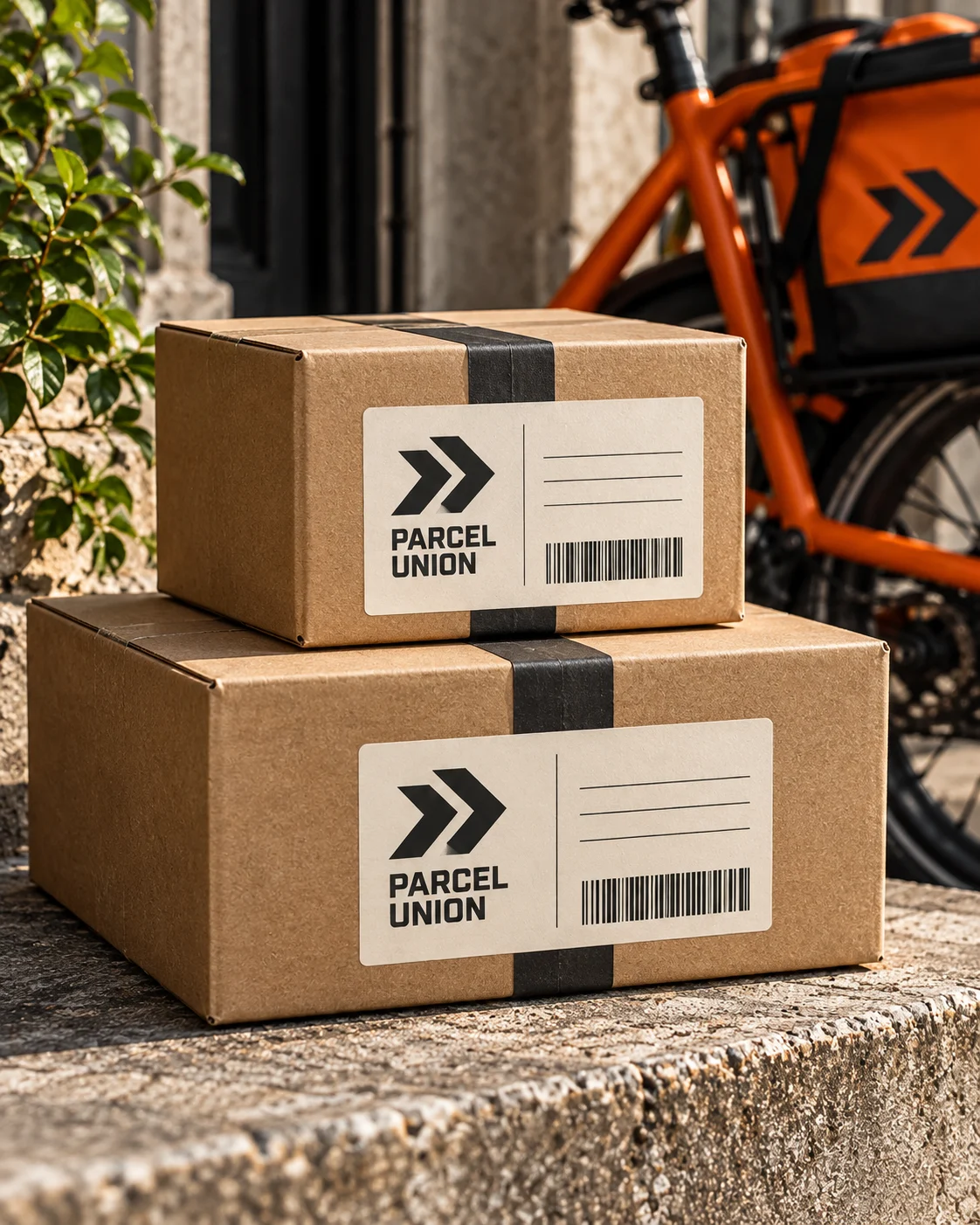 Parcel Union — parcel label system brand application