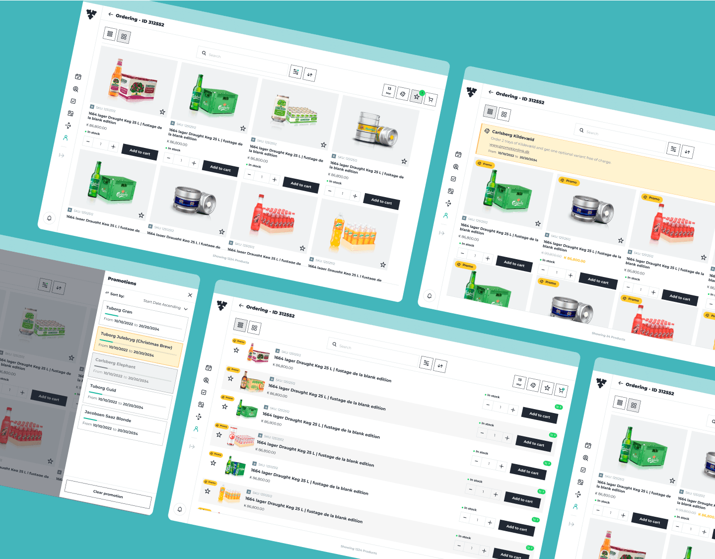 A field operations tool used daily across seven markets: customer visits, order submission, coordination with support teams.