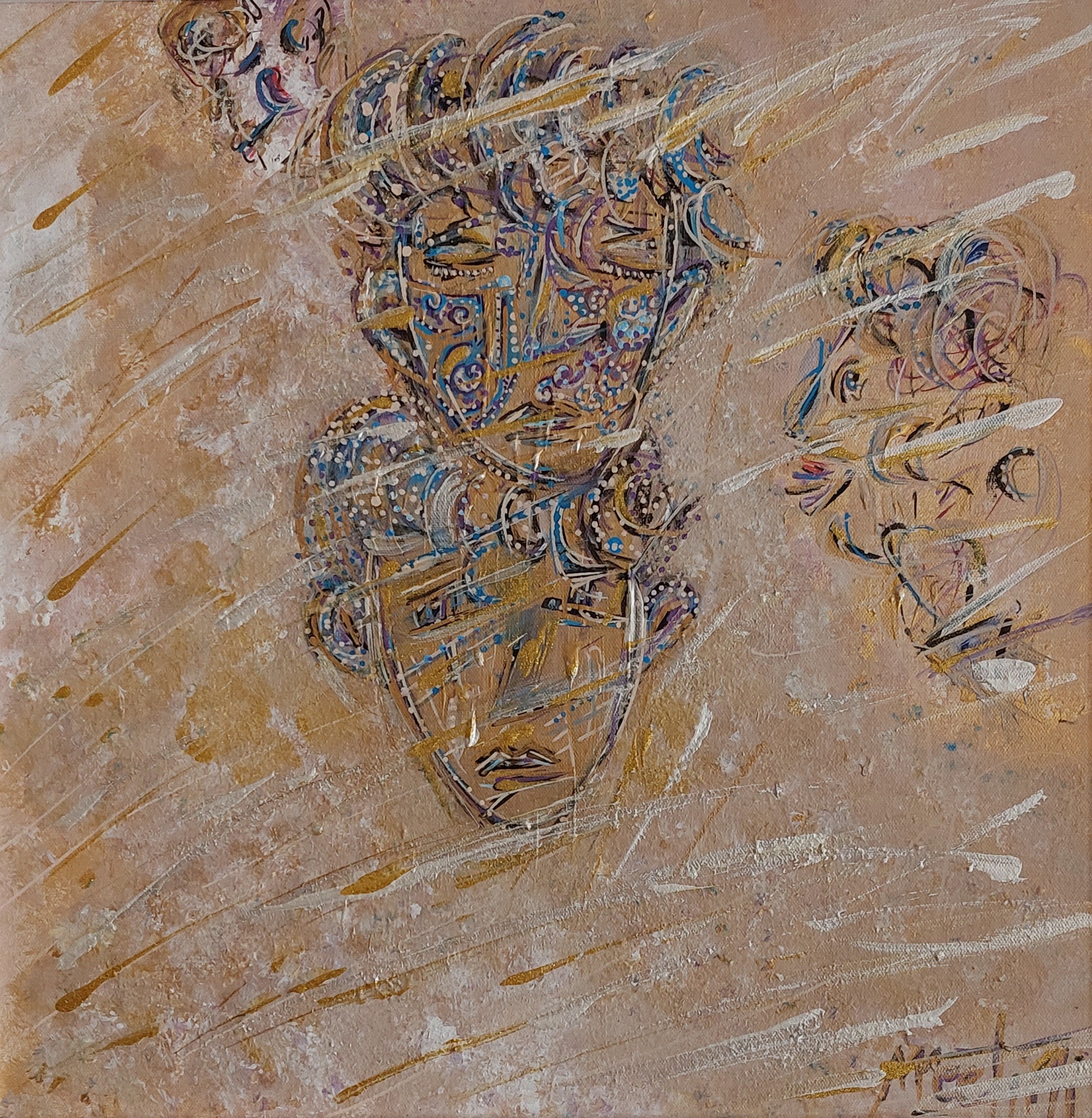 Peinture "Défunts et Au-delà" par Meetini