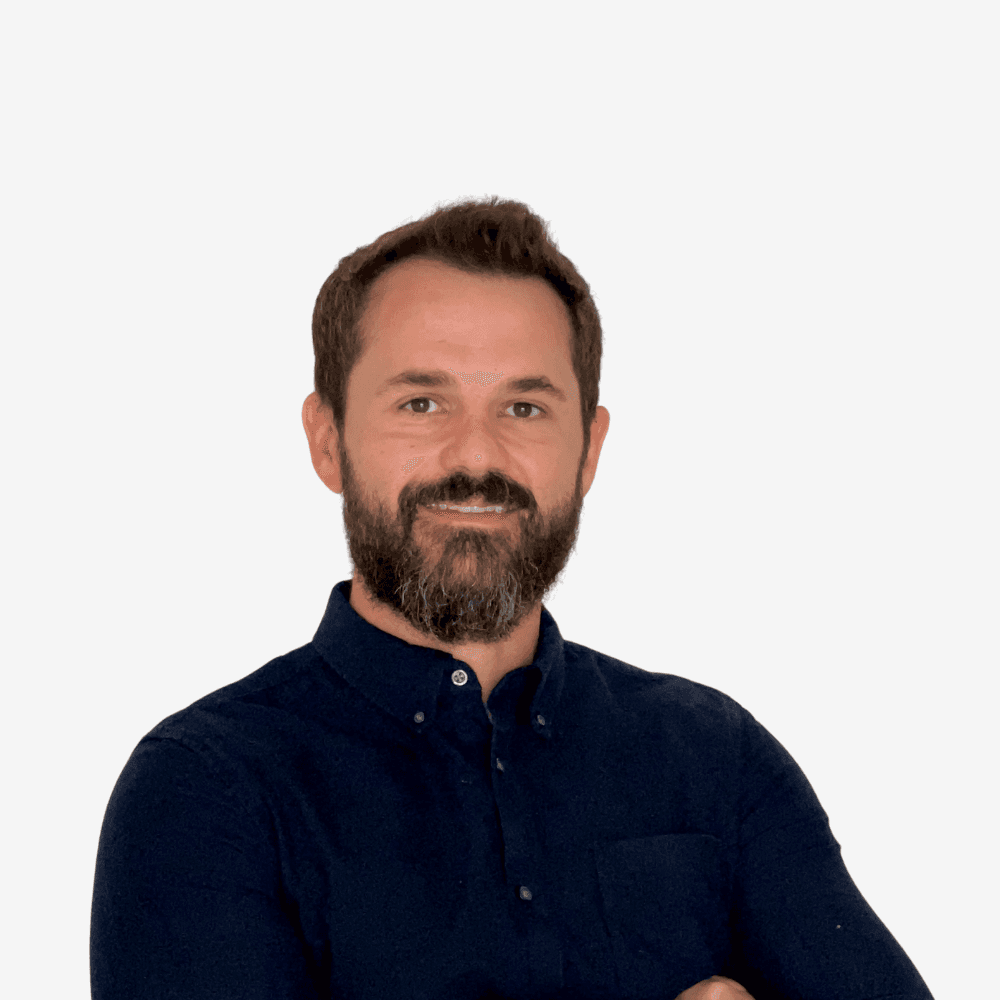 Software lead wearing deni shirt