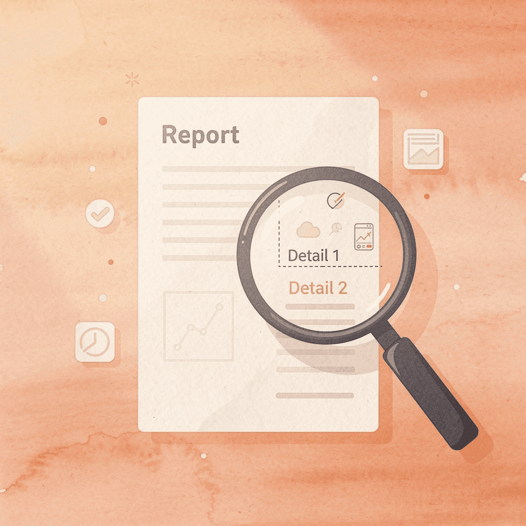 Magnifying glass examining website elements representing search engine crawling - Technical SEO Agency